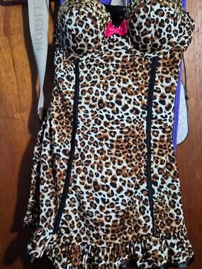 Leopard Print Top Corset